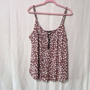 PAPERMOON *NWT* Abstract Print Tank Top Blouse Tie Front